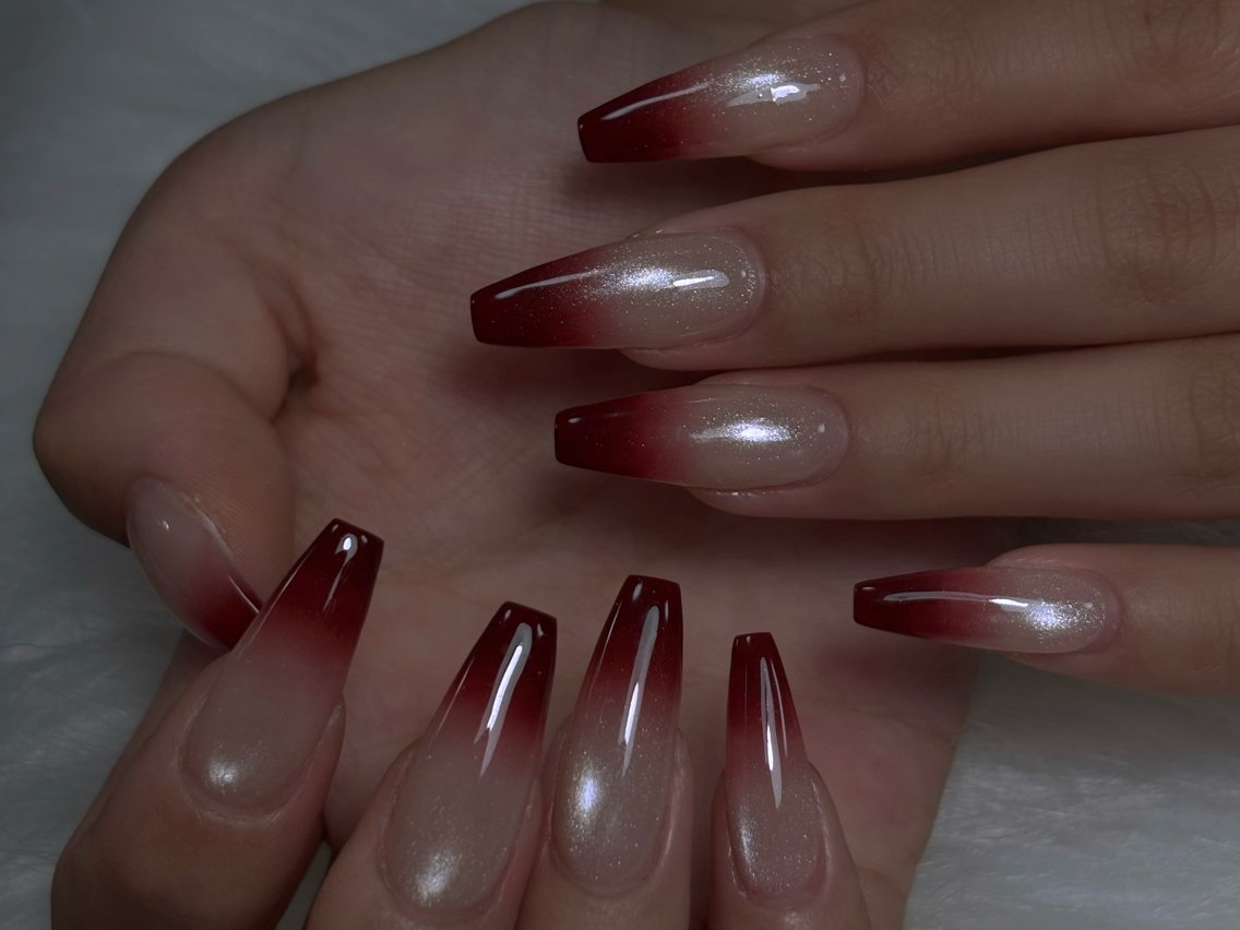 ネイル ジェルネイル キラキラネイル ロングネイル マグネットネイル 持ち込み ハンドネイル Sully Nail  Labのネイルデザイン