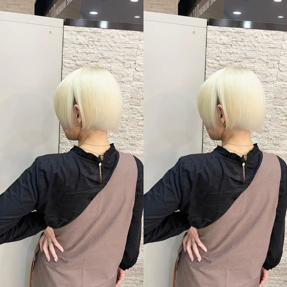 ショート ヘアカラー トリートメント Y Uのヘアスタイル