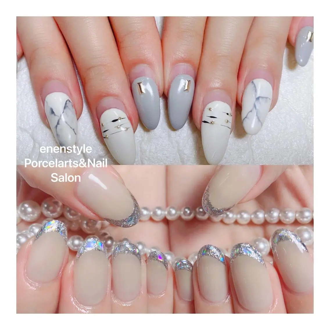 ミディアム ネイル ハンドネイル 🐾enen style 🐾のネイルデザイン