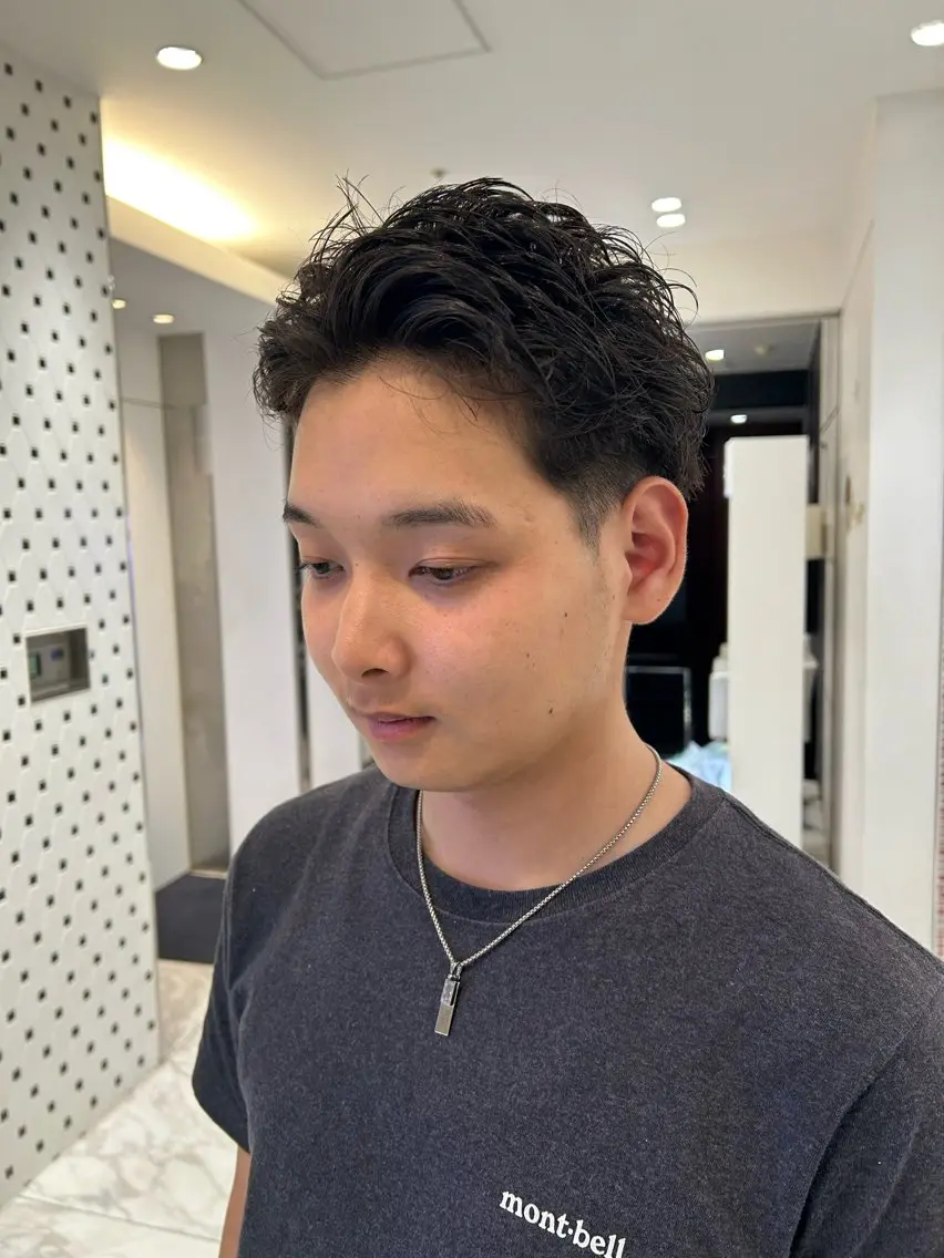 【🤹土日新規men's限定クーポン🤹】カット＋スパイキーショートパーマ＋眉カット＋クレンジングの写真