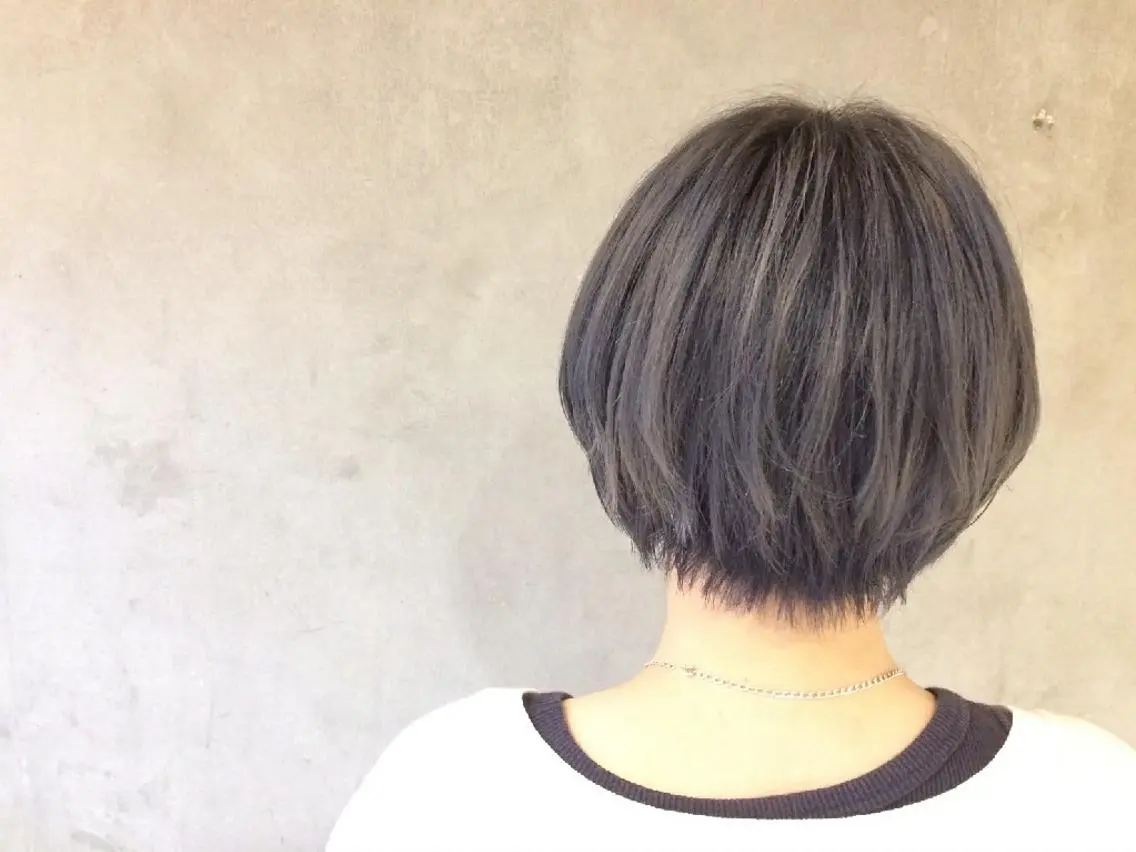 ショート カラー ダブルカラー ラベンダーカラー ラベンダーグレー coii コイ【原宿/表参道】のヘアスタイル