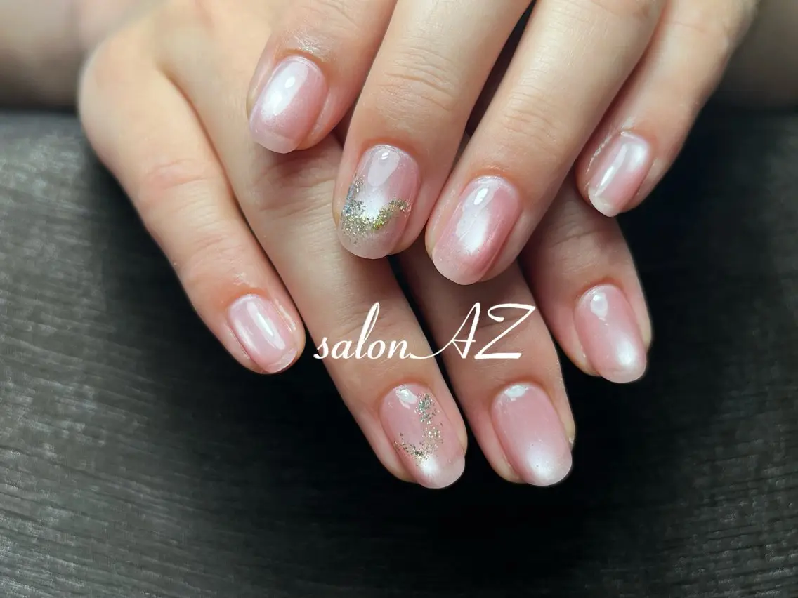 ネイル アートネイル 長さ出し フットネイル フレンチネイル ジェルネイル salon AZのネイルデザイン