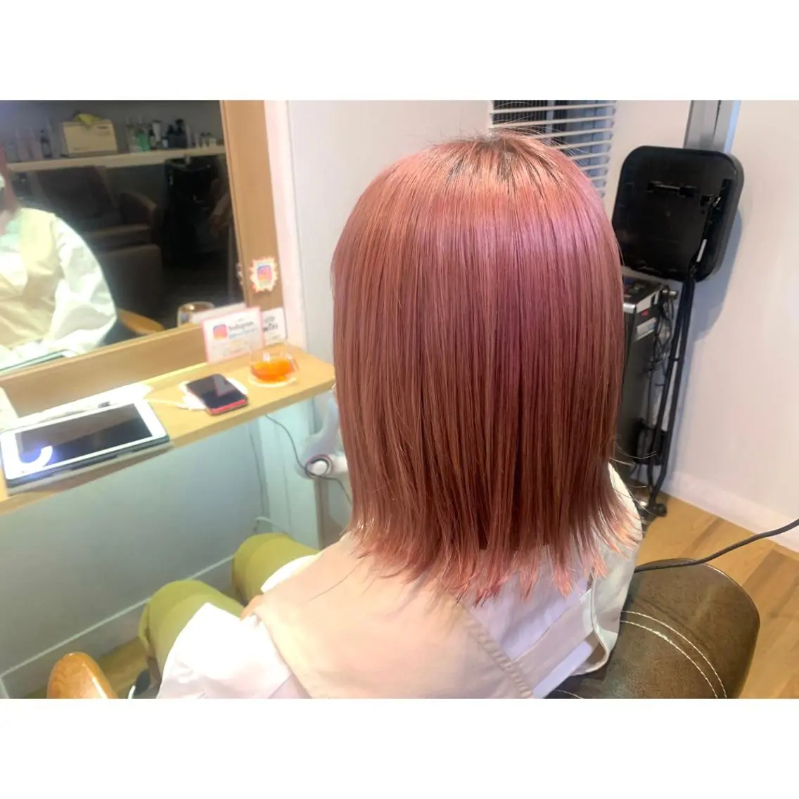 ミディアム カラー ピンクカラー ヘアカラー トリートメント ツキダテ ユイのヘアスタイル