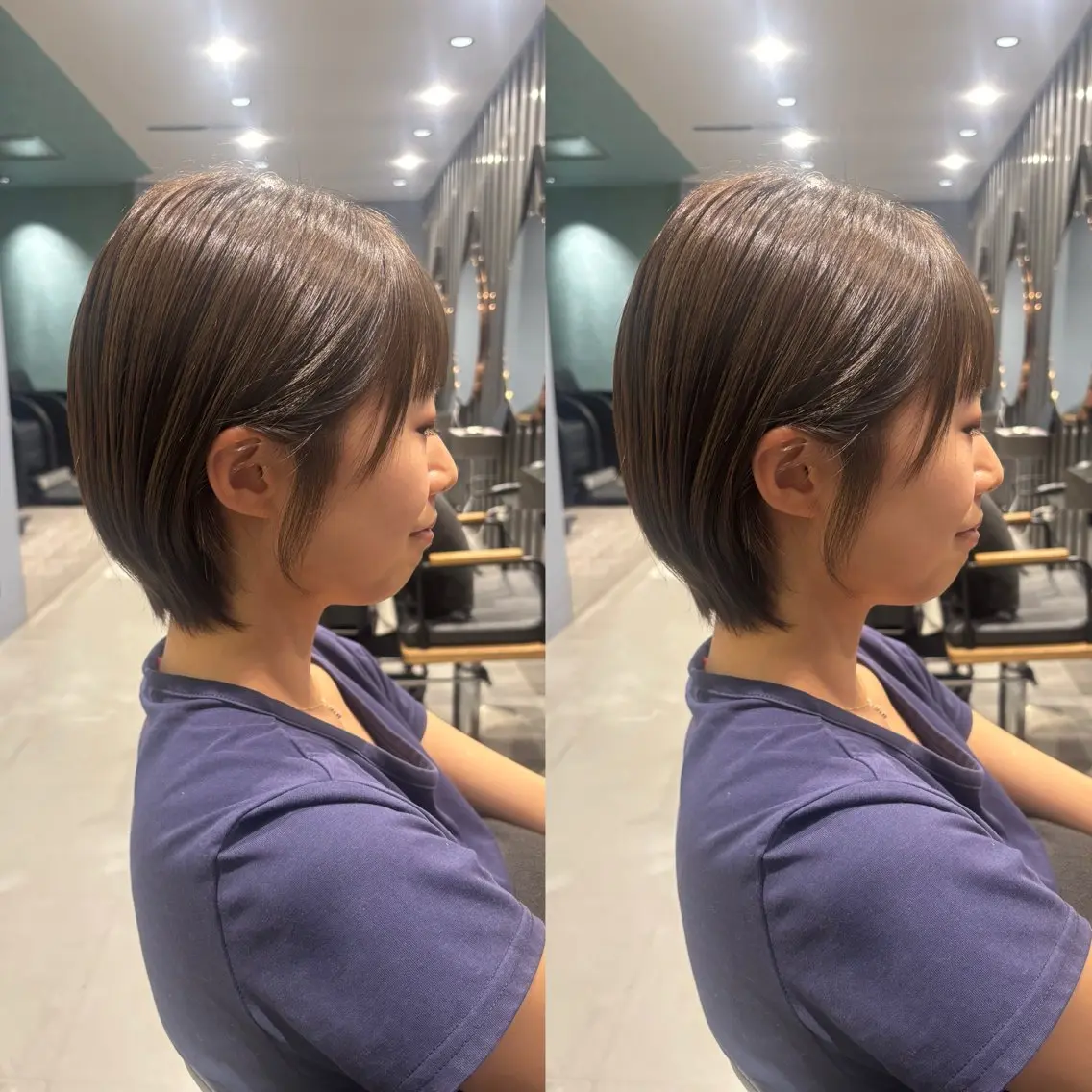 ショート カラー 🐈‍⬛JUMI /透明感カラー/🩶のヘアスタイル