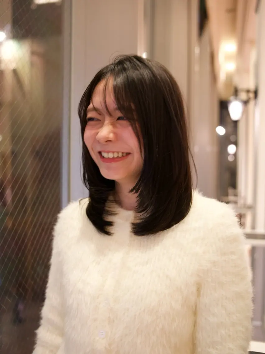 ミディアム カラー カット ヘアカラー 梅本 佳容子のヘアスタイル