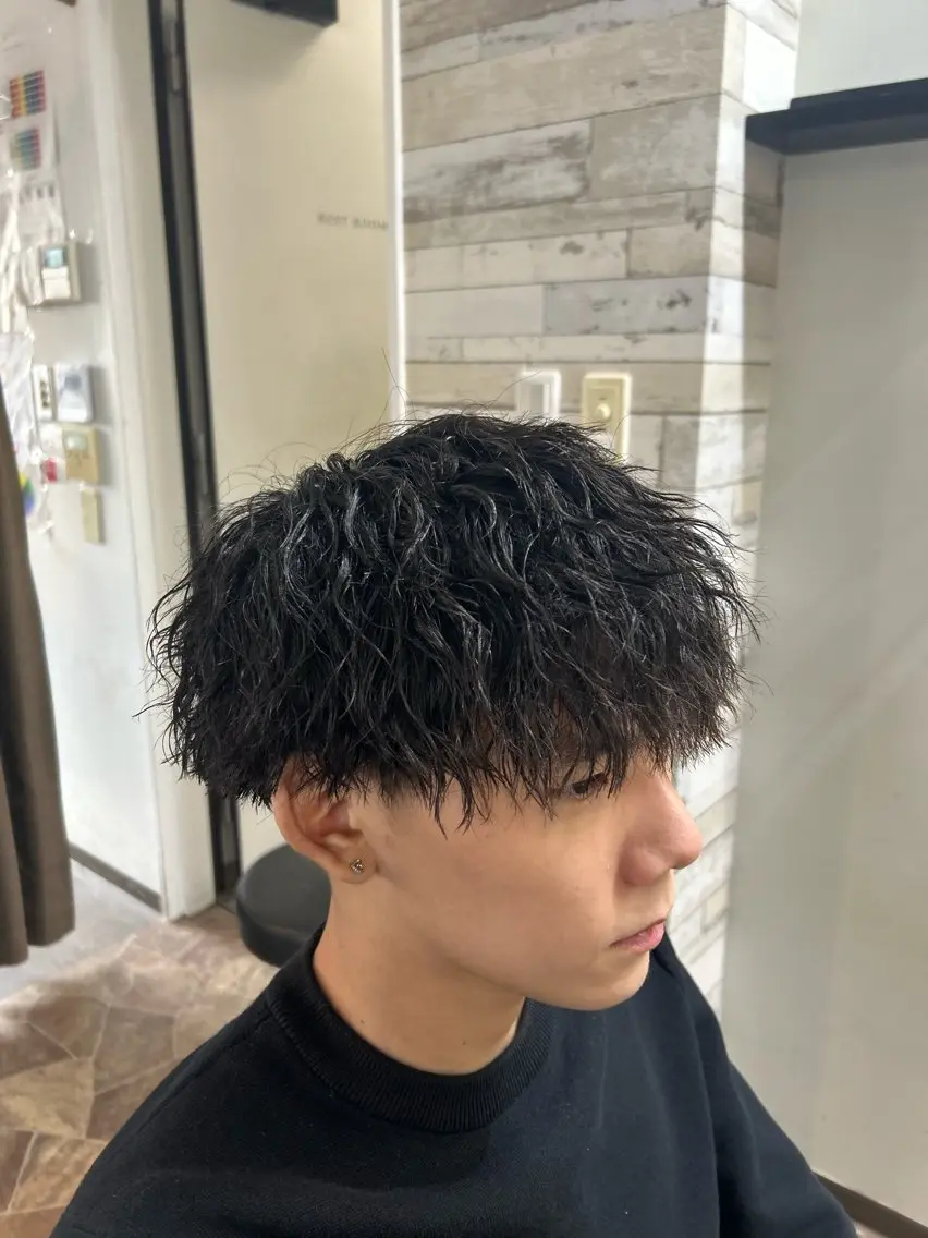 ショート パーマ メンズ カット パーマ HRK1st RYOKIのヘアスタイル