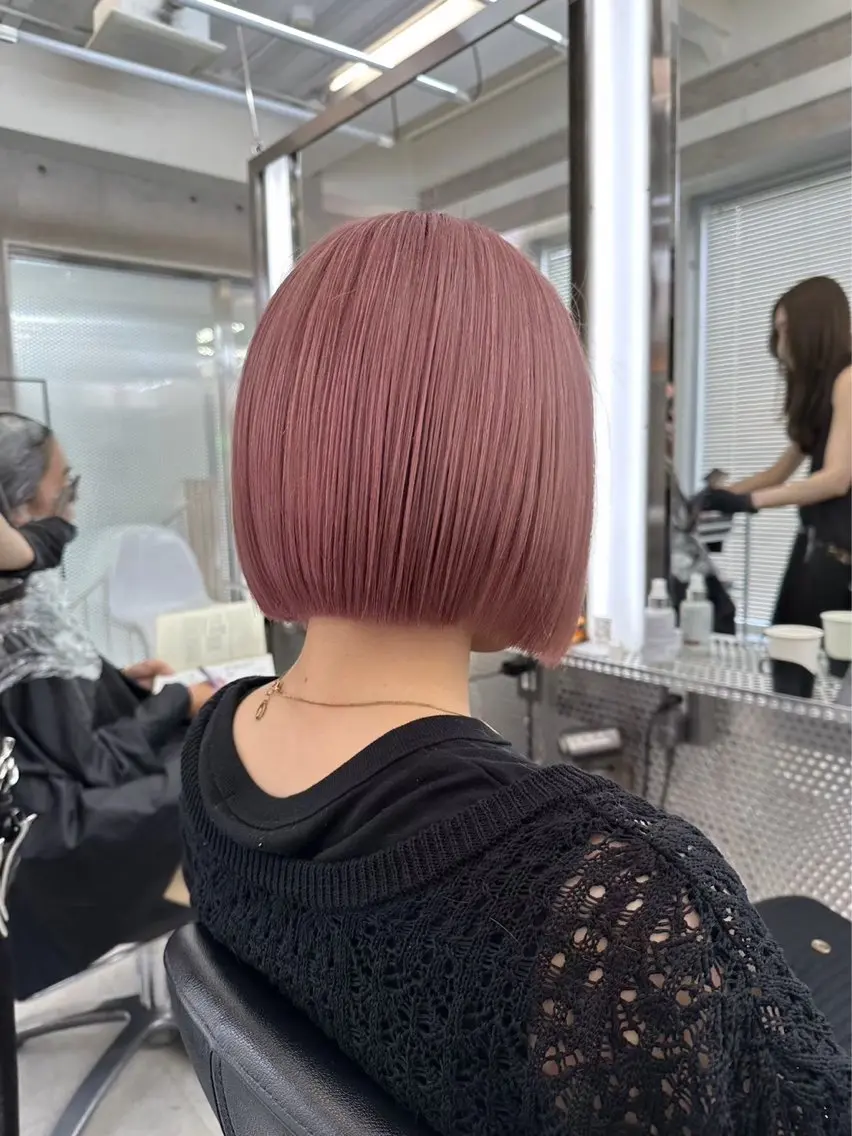 ショート カット ヘッドスパ ヘアセット 🫧バレイヤージュ/ ハイトーン/ミズキのヘアスタイル