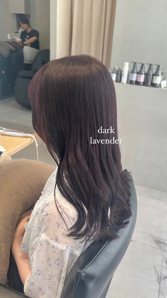 ミディアム カラー トリートメント ヘッドスパ ヘアセット ミオ💎ショート 透ける暗髪のヘアスタイル