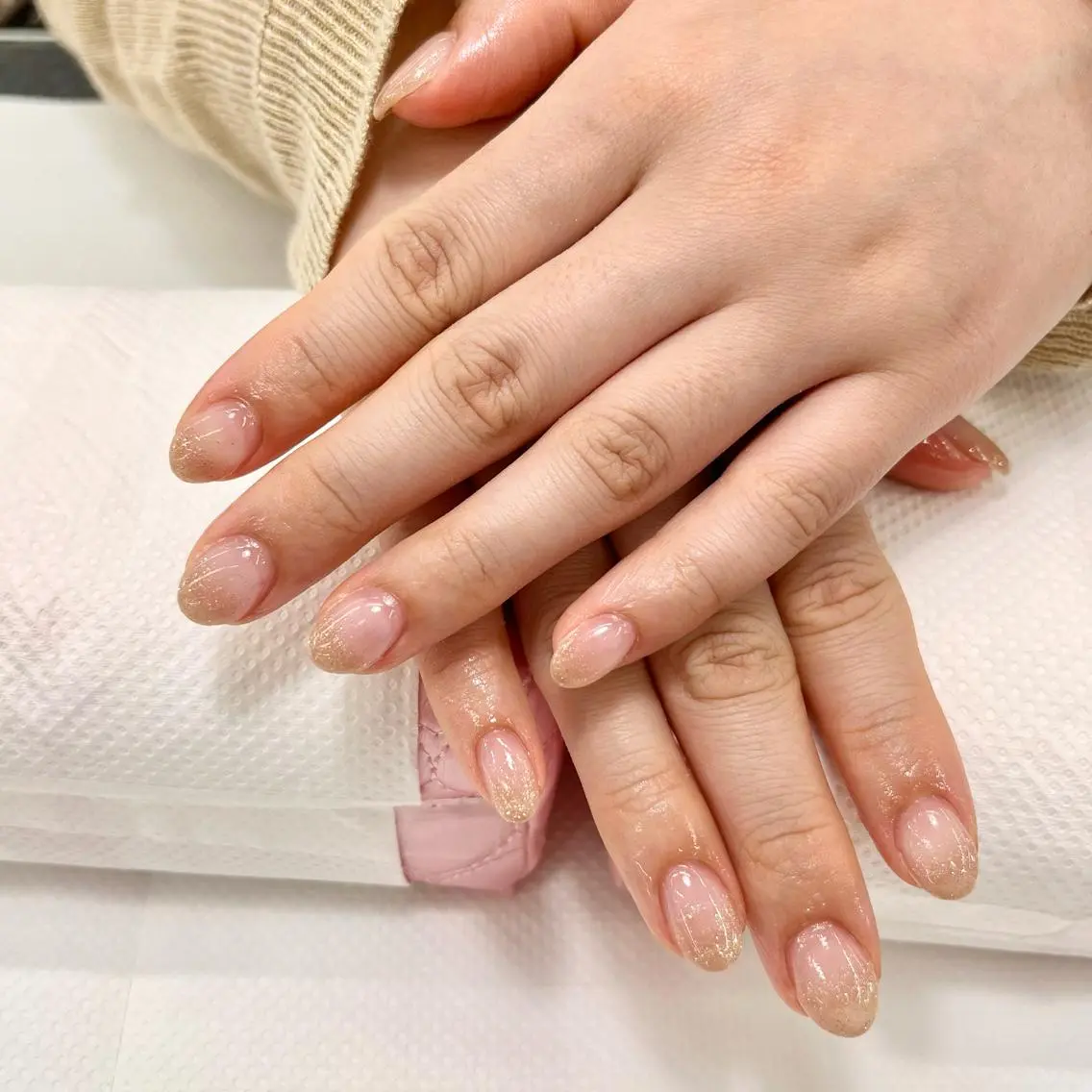 ネイル グラデーション ラメ(グリッター) オフィスネイル ✿ ʜᴀʏᴀSʜɪ Sᴀᴏʀɪ ✿のネイルデザイン