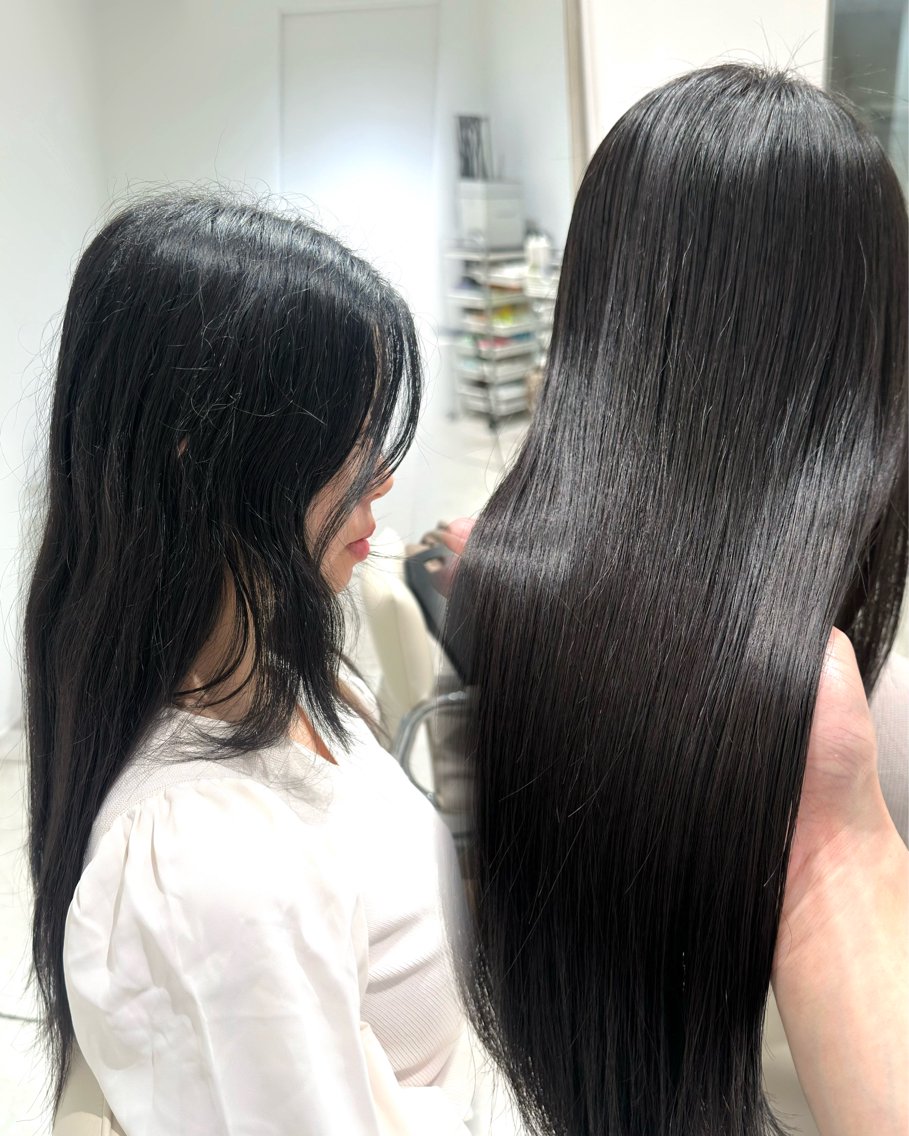 セミロング 縮毛矯正 カット 縮毛矯正 トリートメント ヘッドスパ ヘアセット 朝ラク縮毛矯正 ブリーチ矯正/吉田のヘアスタイル