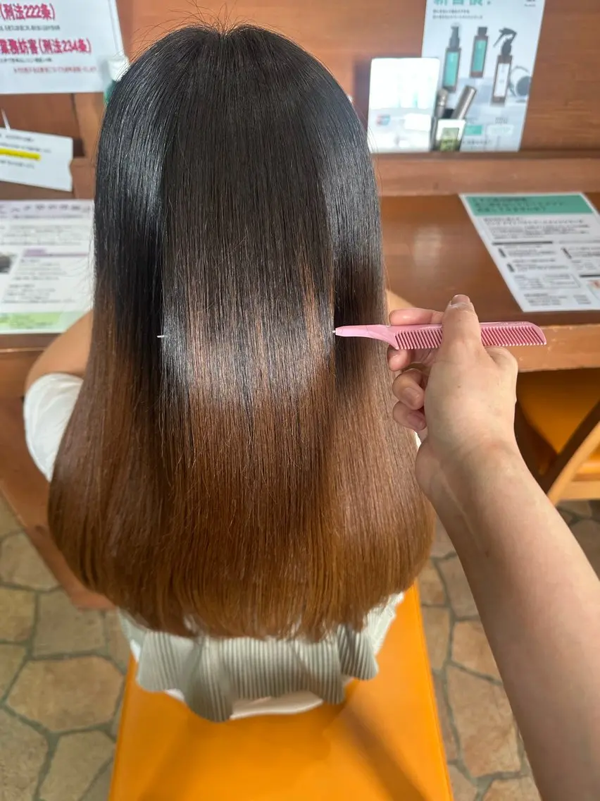 ロング 縮毛矯正 縮毛矯正 リンクスハート YUKAのヘアスタイル