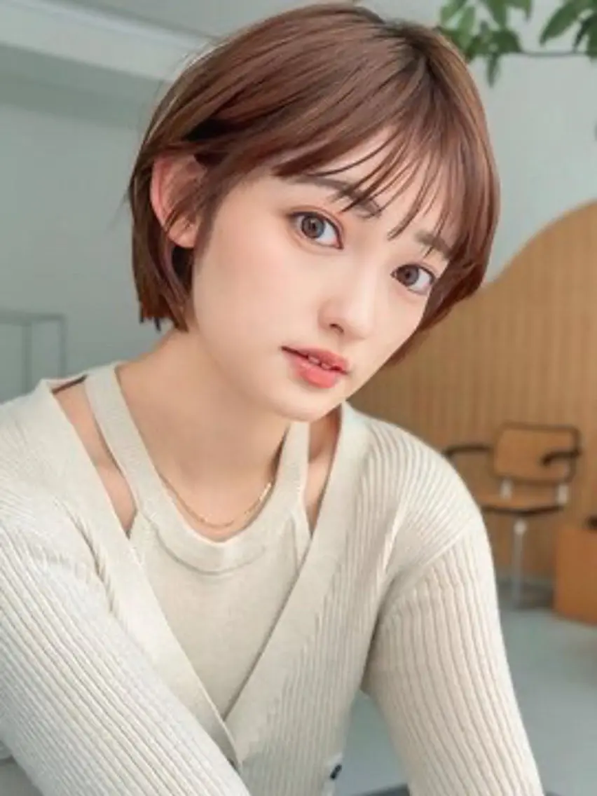 ショート カット ヘアカラー トリートメント 髪質改善✨透明感 カラー🫧KAORIのヘアスタイル