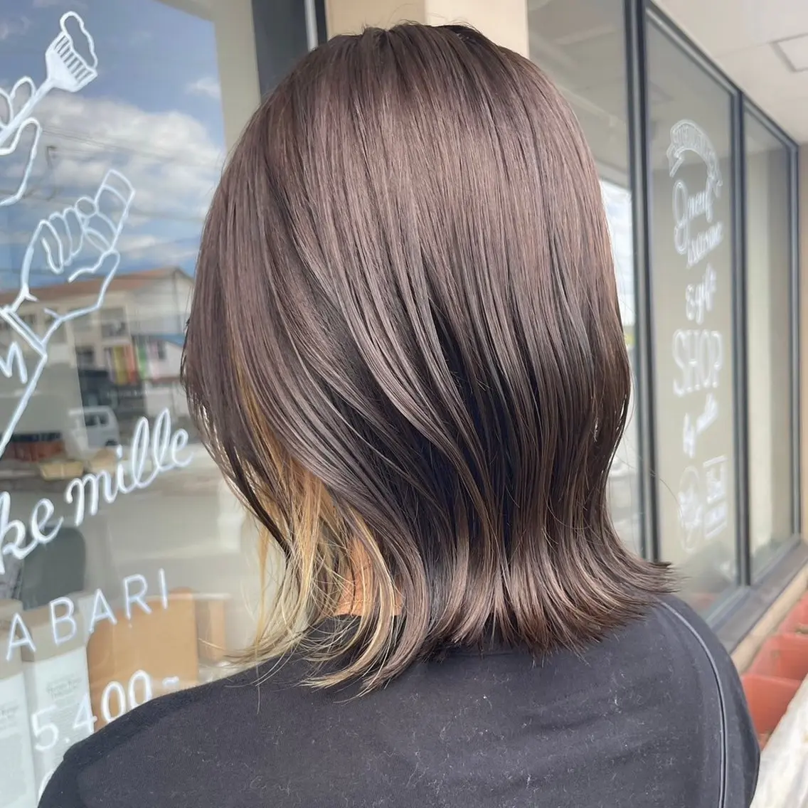 ミディアム カラー ベージュカラー ブラウンカラー 透明感カラー/パーマ 🌀アオノのヘアスタイル