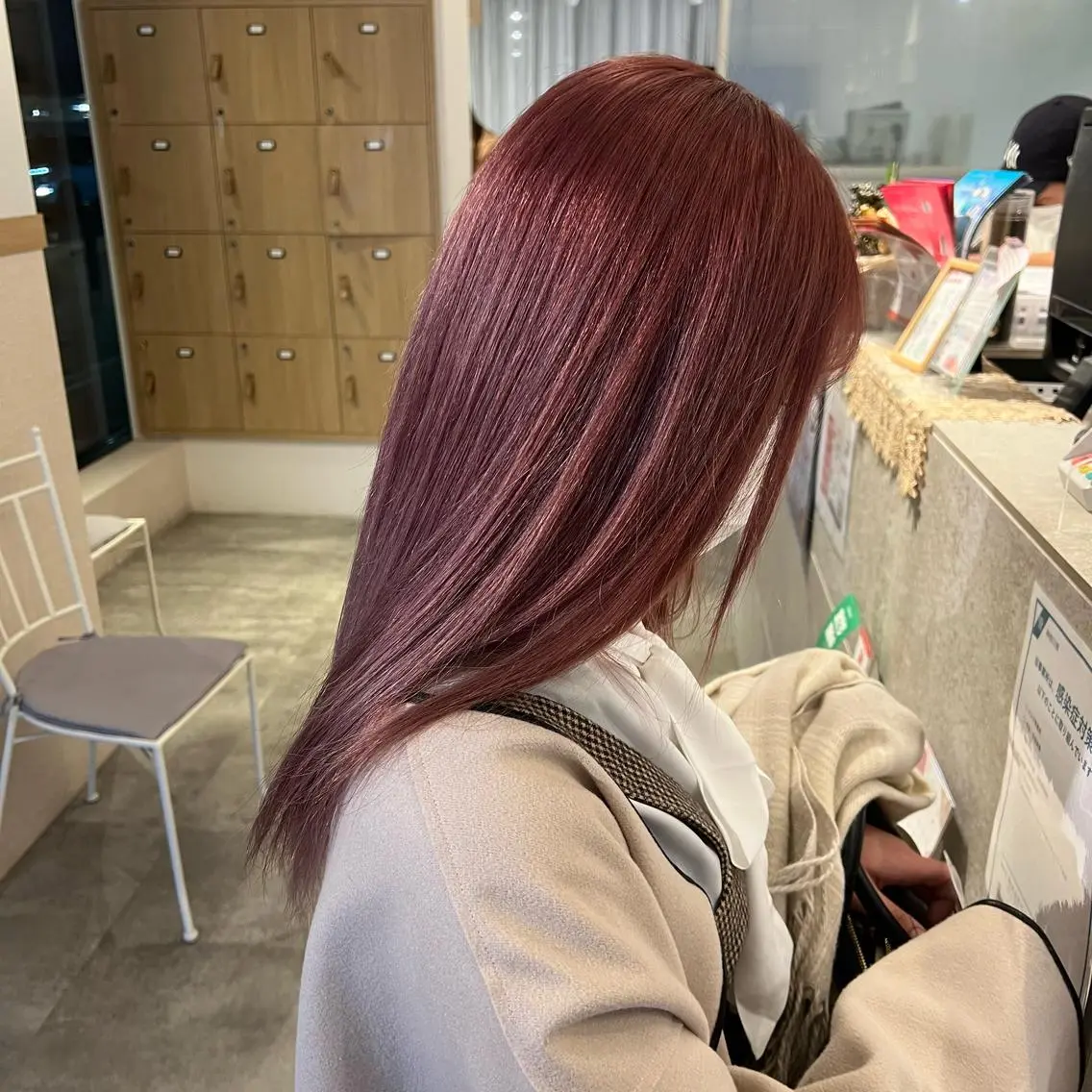 ロング ピンクラベンダー カット トリートメント 早稲田/ショート/ 髪質改善/艶カラーのヘアスタイル
