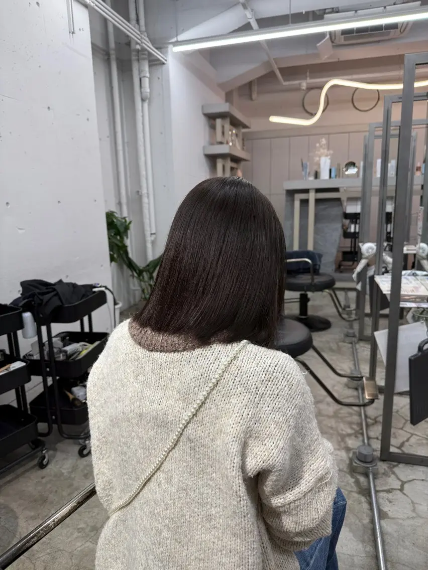 ミディアム ヘアカラー トリートメント diptymoila harukiのヘアスタイル