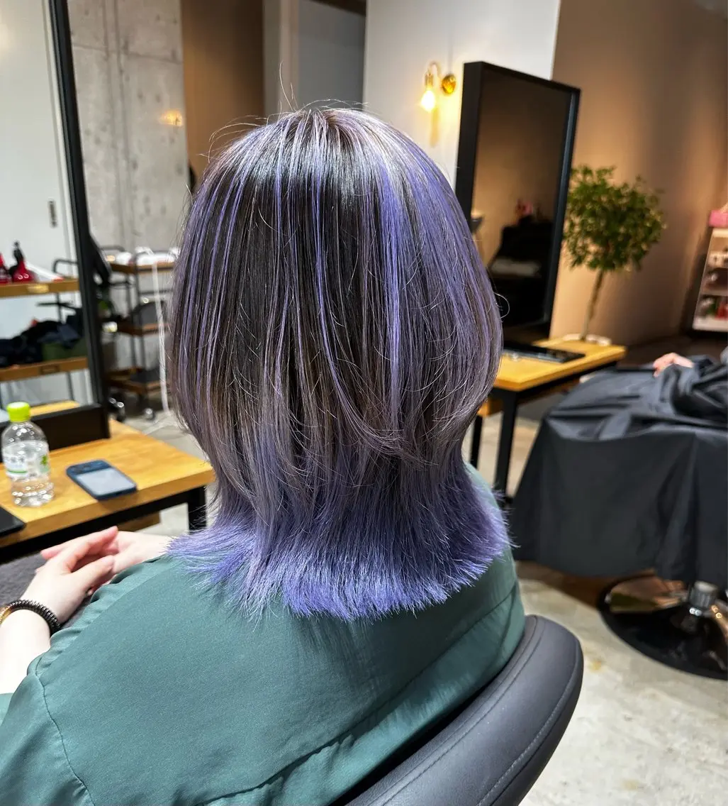 ミディアム カラー カット ヘアカラー トリートメント ✨髪質改善/ハイトー ン/艶髪高山のヘアスタイル