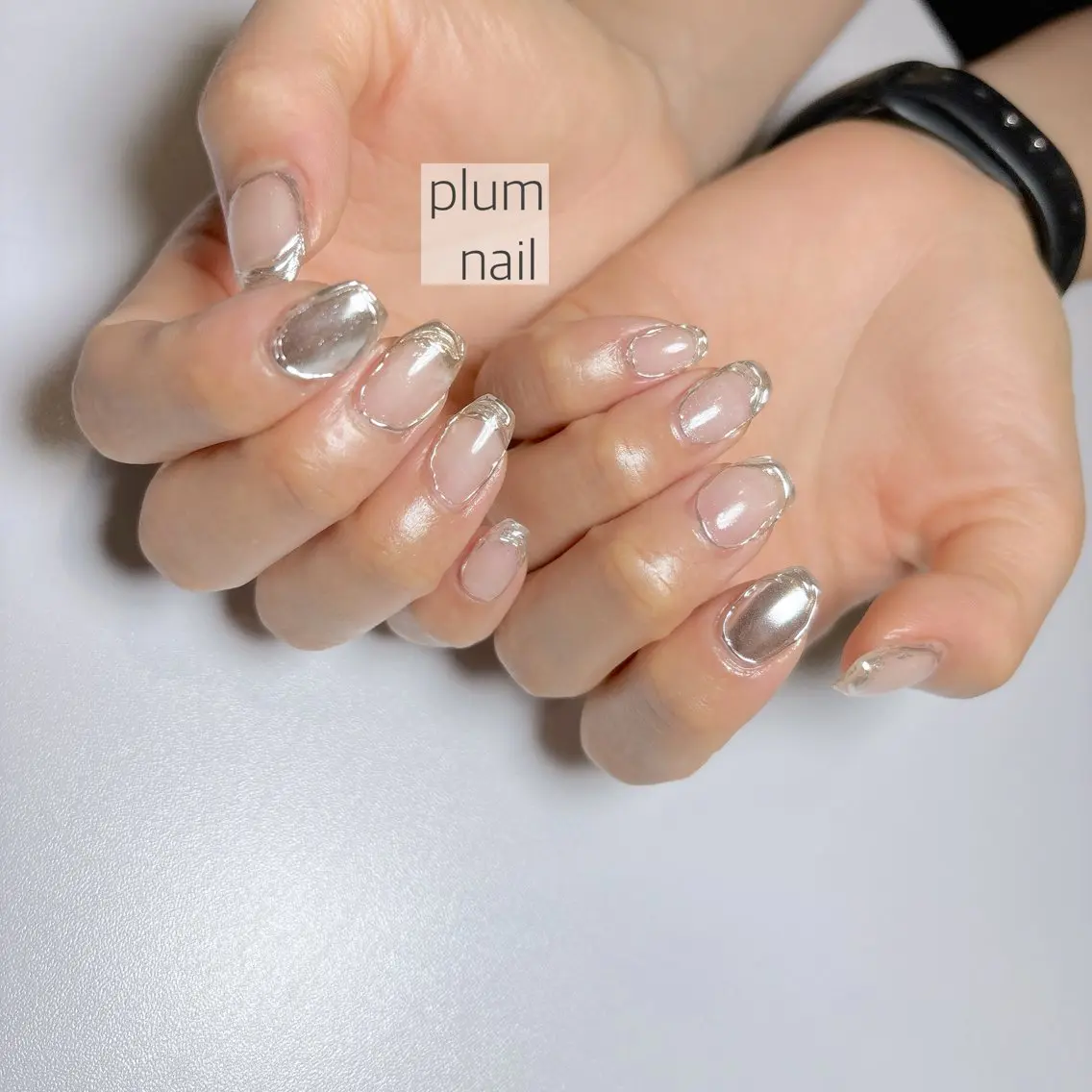 ネイル ミラーネイル plum nailのネイルデザイン