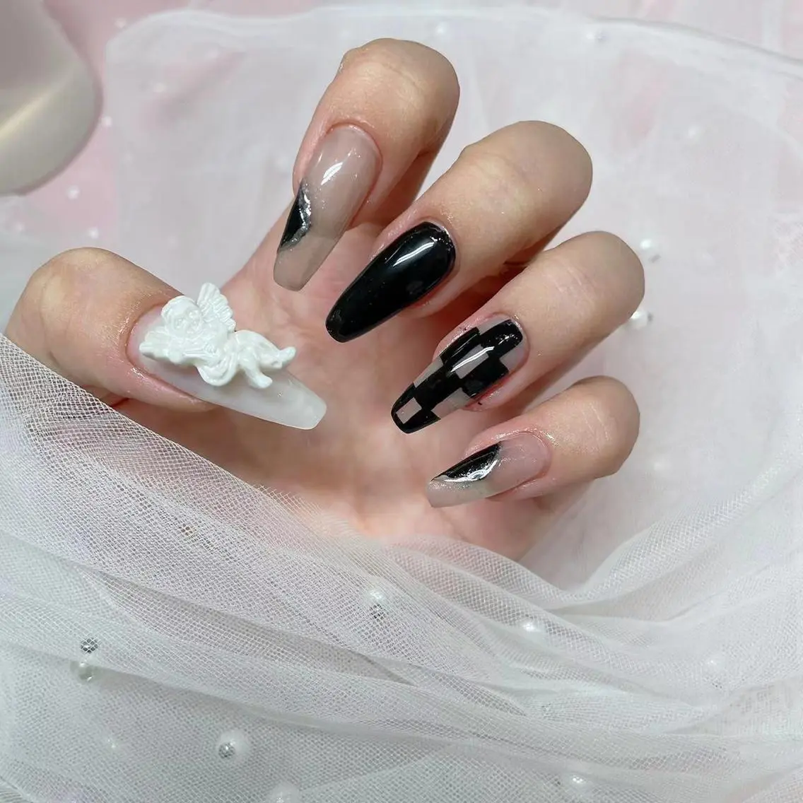 ネイル 長さ出し ジェルネイル 持ち込み Nail Salon kihi大塚店のネイルデザイン