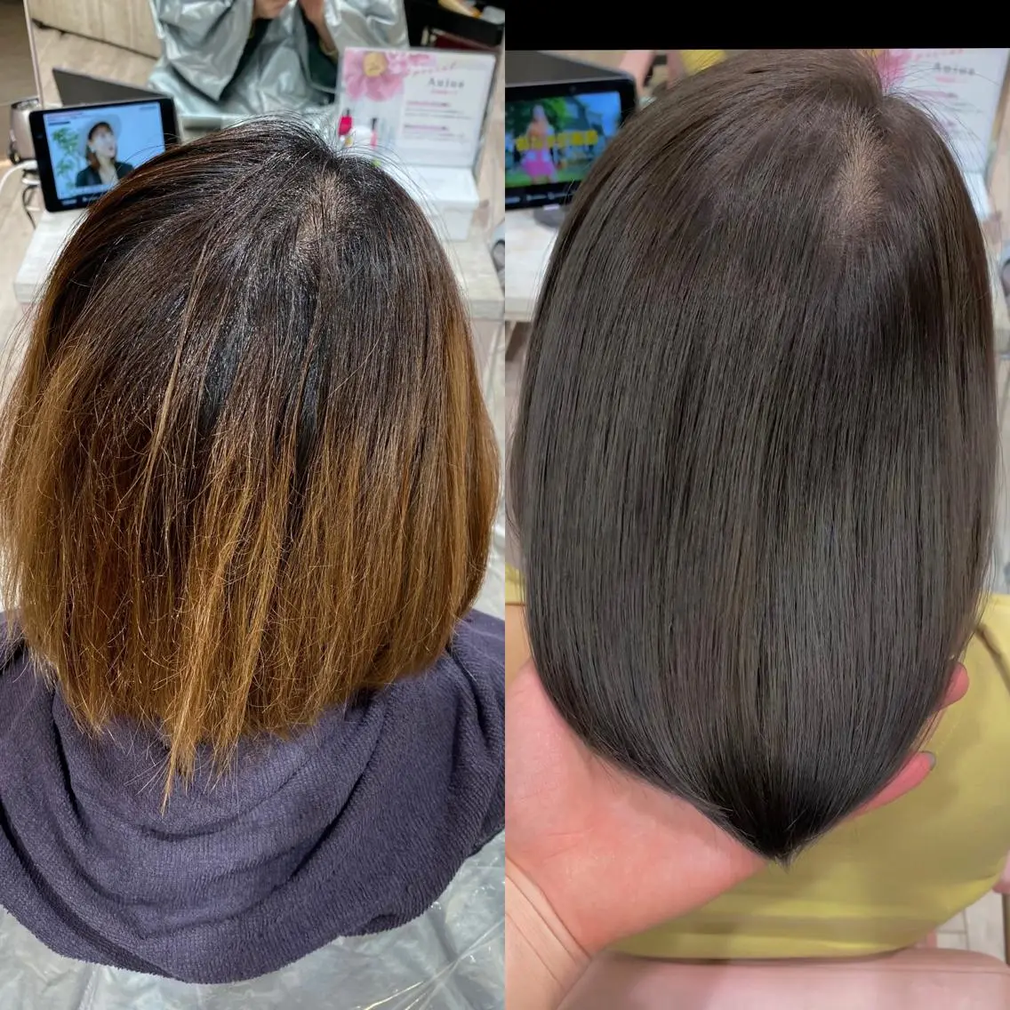 ショート カラー 顔まわりカット🌟 くびれヘア/寺門遥輝のヘアスタイル
