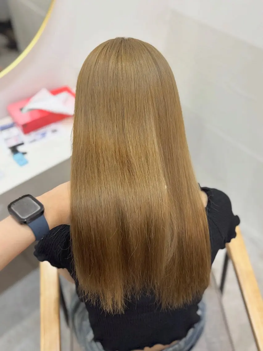 ロング カット ヘアカラー トリートメント NANA🍊/熊谷 /縮毛矯正/髪質改善のヘアスタイル