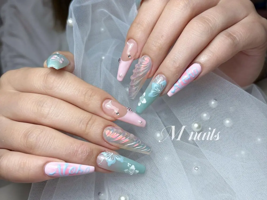ネイル M 🌷Nail 長さだし専門店のネイルデザイン