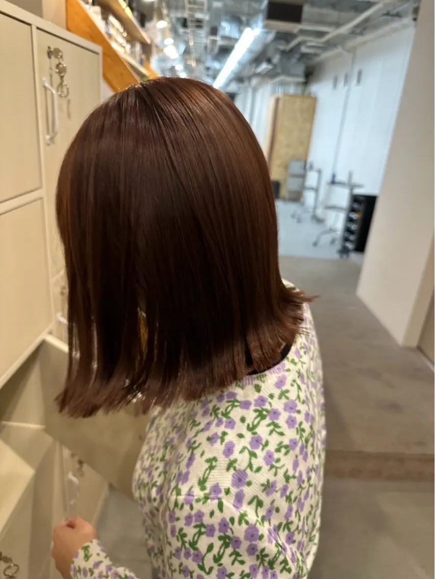 ミディアム カラー ヘアカラー わだ なつきのヘアスタイル