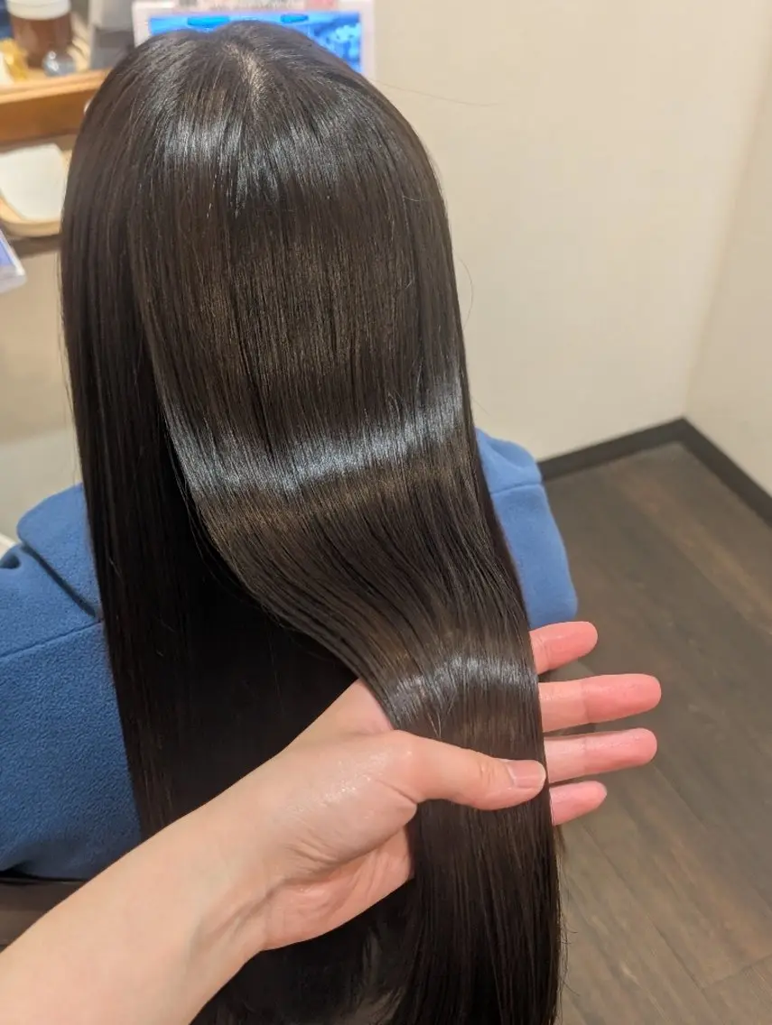 ロング 髪質改善 縮毛矯正 トリートメント 寺田百花/メンズ カットモデル募集中のヘアスタイル