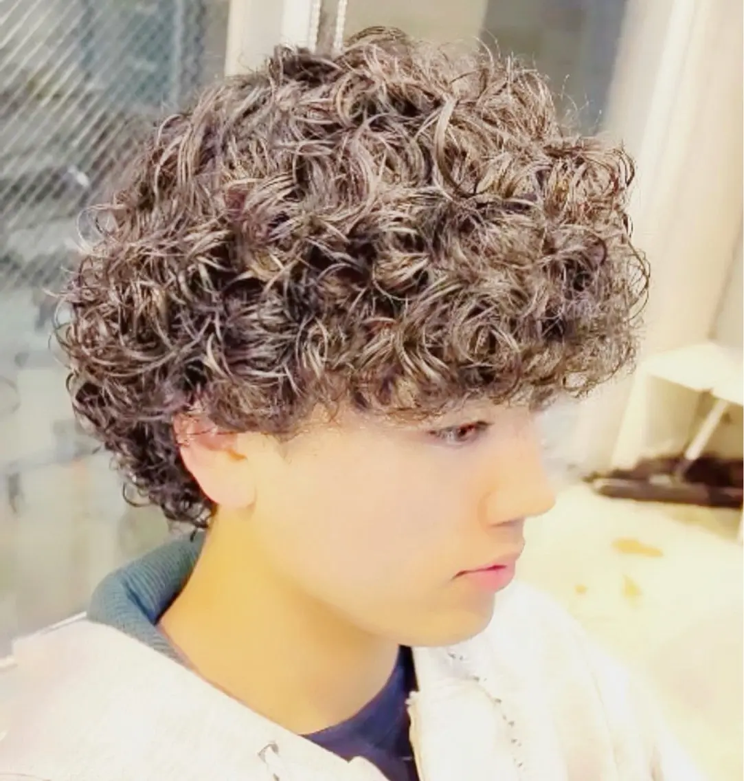 パーマ メンズ カット パーマ 【メンズパーマ】比嘉 啓人のヘアスタイル