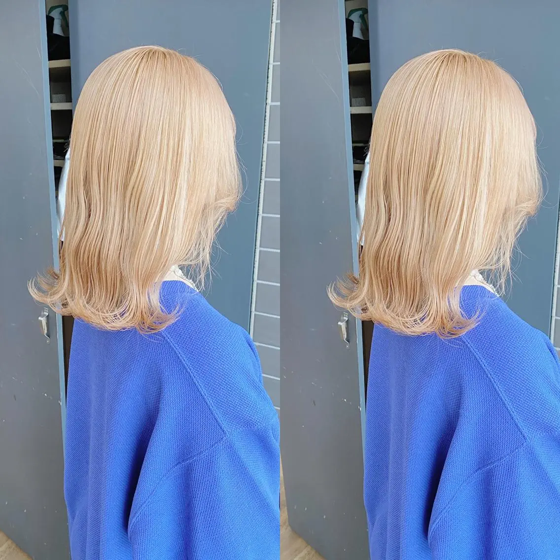 ミディアム カラー ヘアカラー トリートメント yoriダブルカラー 代表すがわらのヘアスタイル