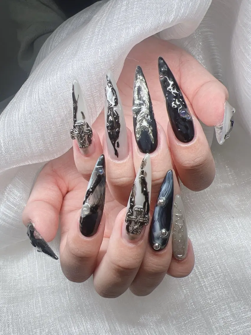 ネイル ハンドネイル Lee Nails チップ長さだし専門店のネイルデザイン