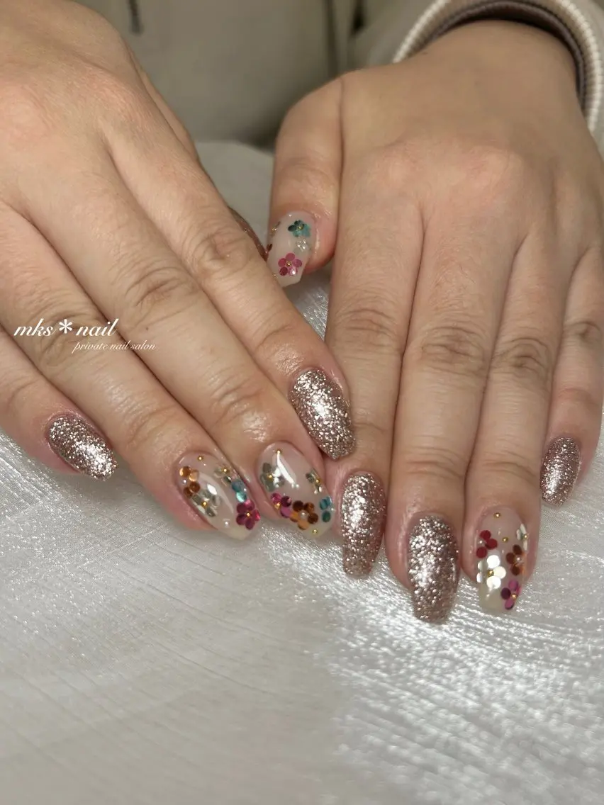 ネイル mks＊nail //  枚方長尾のネイルデザイン