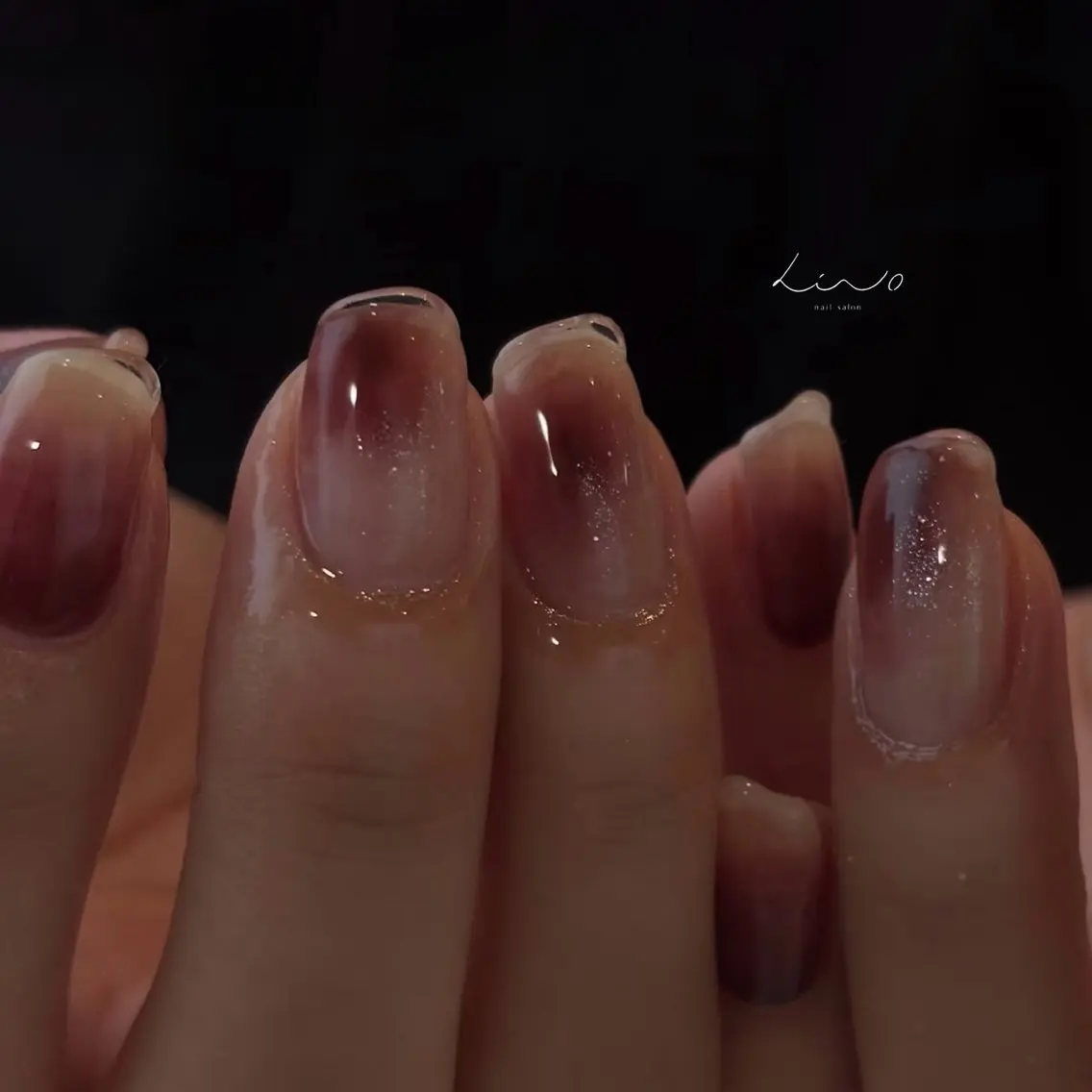ネイル ニュアンスネイル ショートネイル ハンドネイル nail salon linoのネイルデザイン