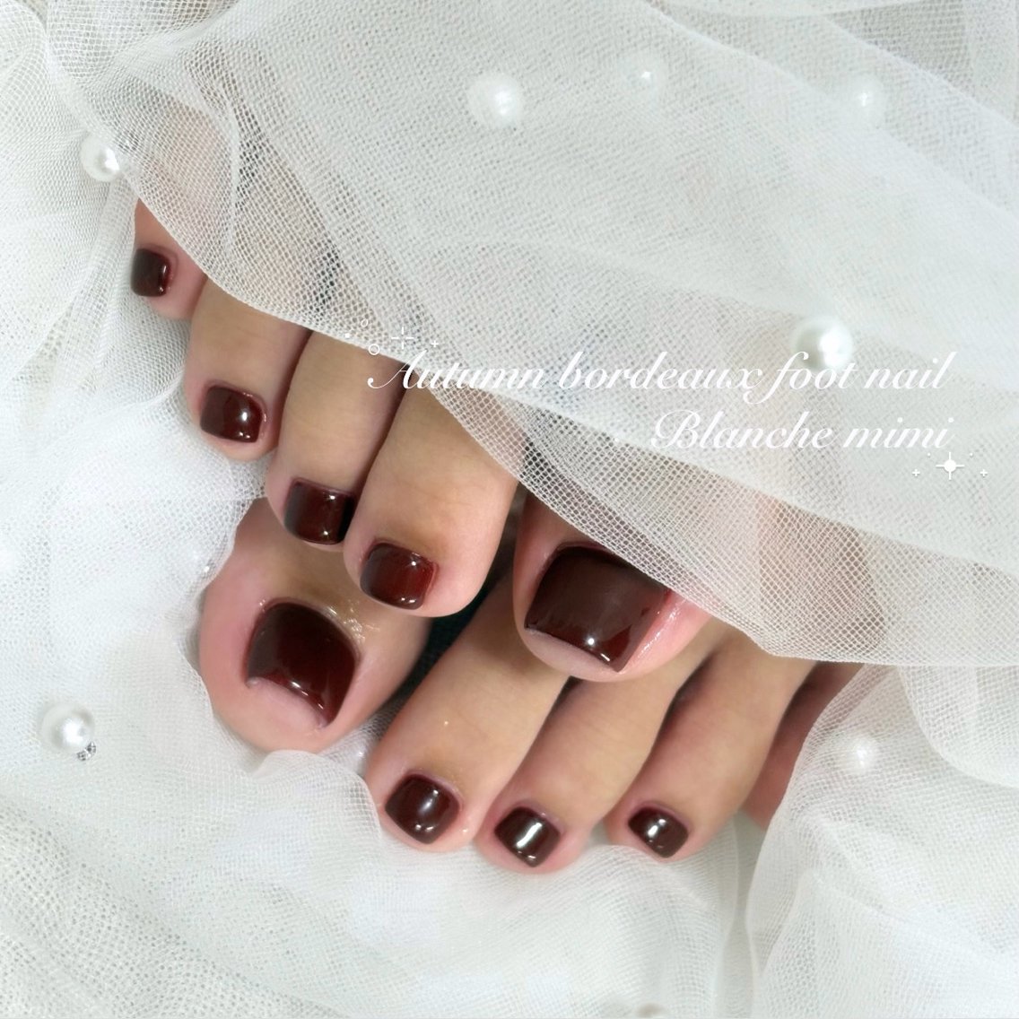 ネイル フットネイル Blanche mimi.u_aのネイルデザイン