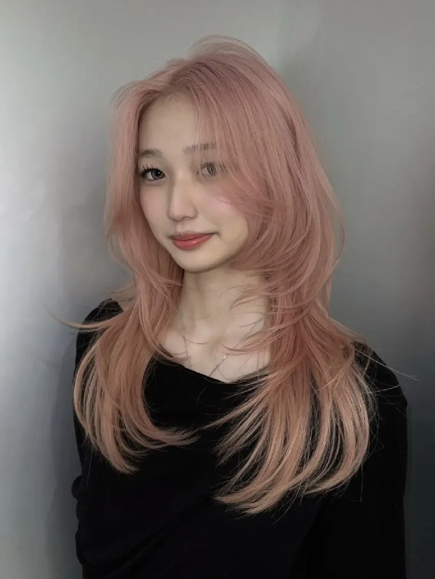 ロング カラー 顔まわりレイヤー 顔周りカット 髪質改善 韓国風ヘア レイヤーカット レイヤー×艶髪特化 代表 西村功平のヘアスタイル