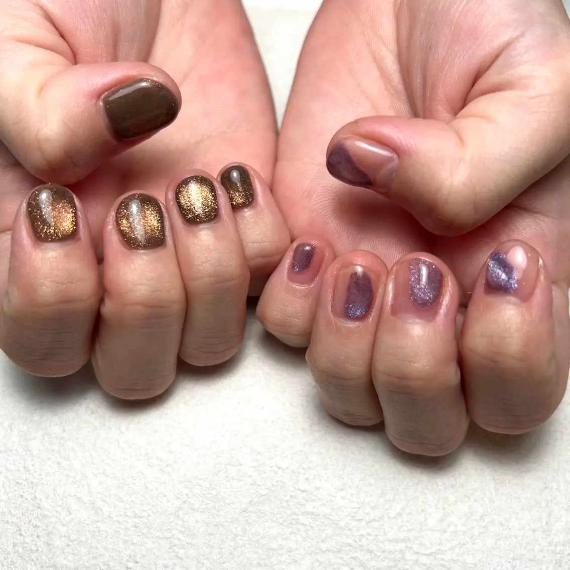 ネイル マグネットネイル ビー玉ネイル Nail Mikakoのネイルデザイン