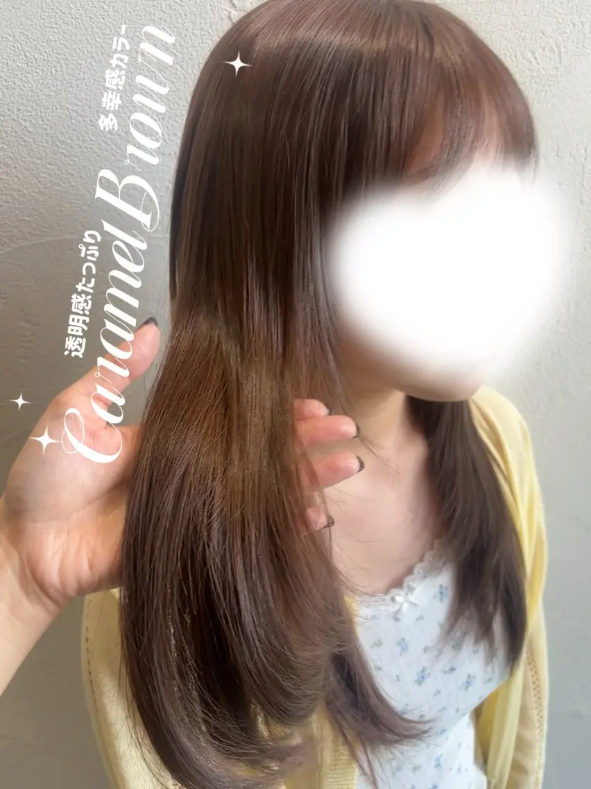 セミロング カラー 中嶋心渚⌇透明感 カラー️🩵🎀‪のヘアスタイル