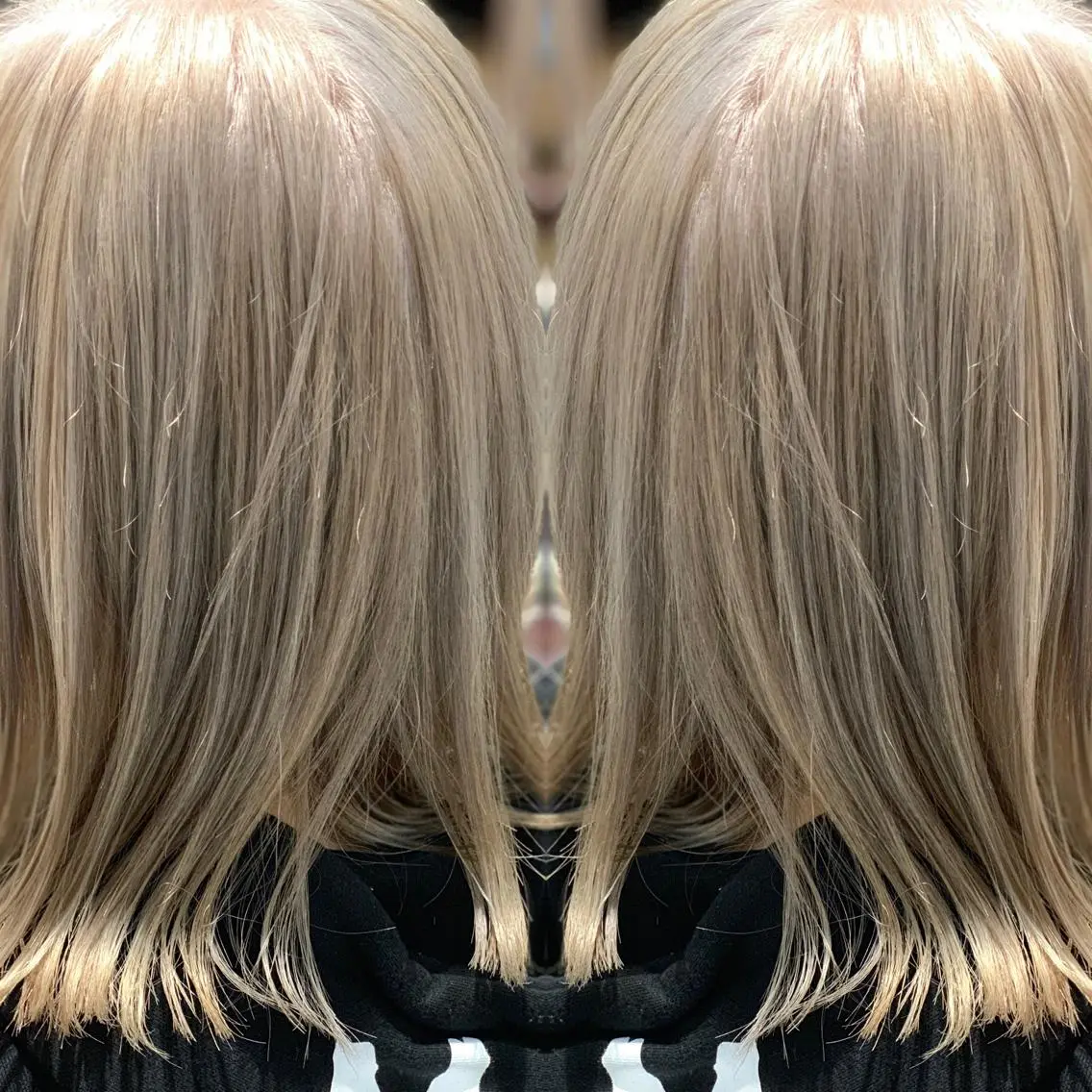 ミディアム カラー ベージュカラー ホワイトベージュ ヘアカラー トリートメント LUXBE LUCEのヘアスタイル