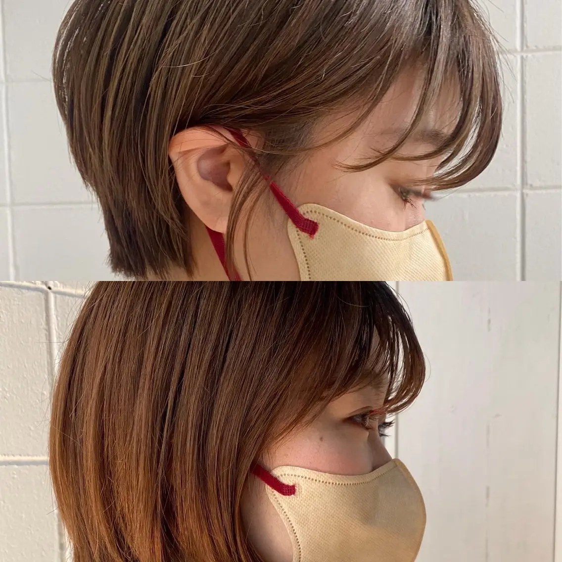 カラー ベージュカラー ブラウンカラー 古山 瞳のヘアスタイル