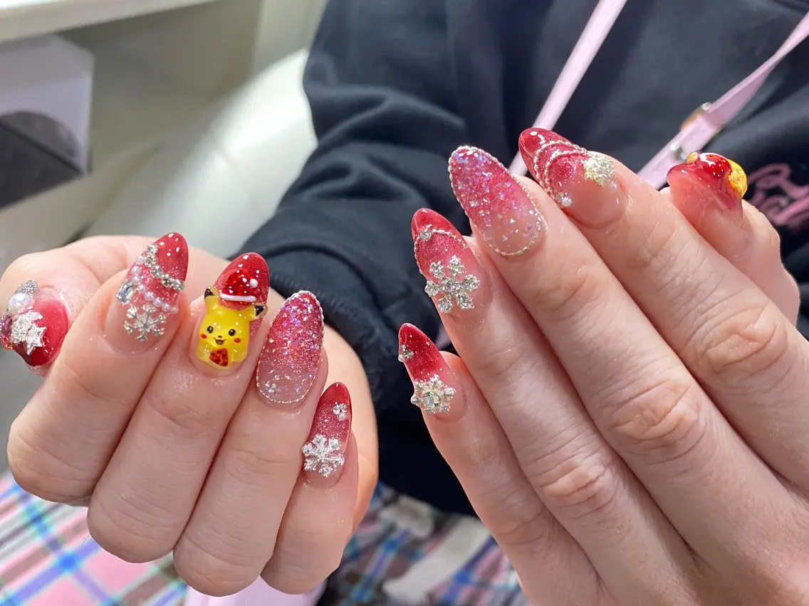 ネイル ハンドネイル 星 あみのネイルデザイン