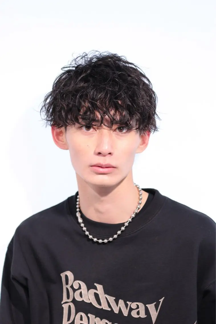 パーマ メンズ カット パーマ mao⭐️ 透明感カラー‎⭐️のヘアスタイル