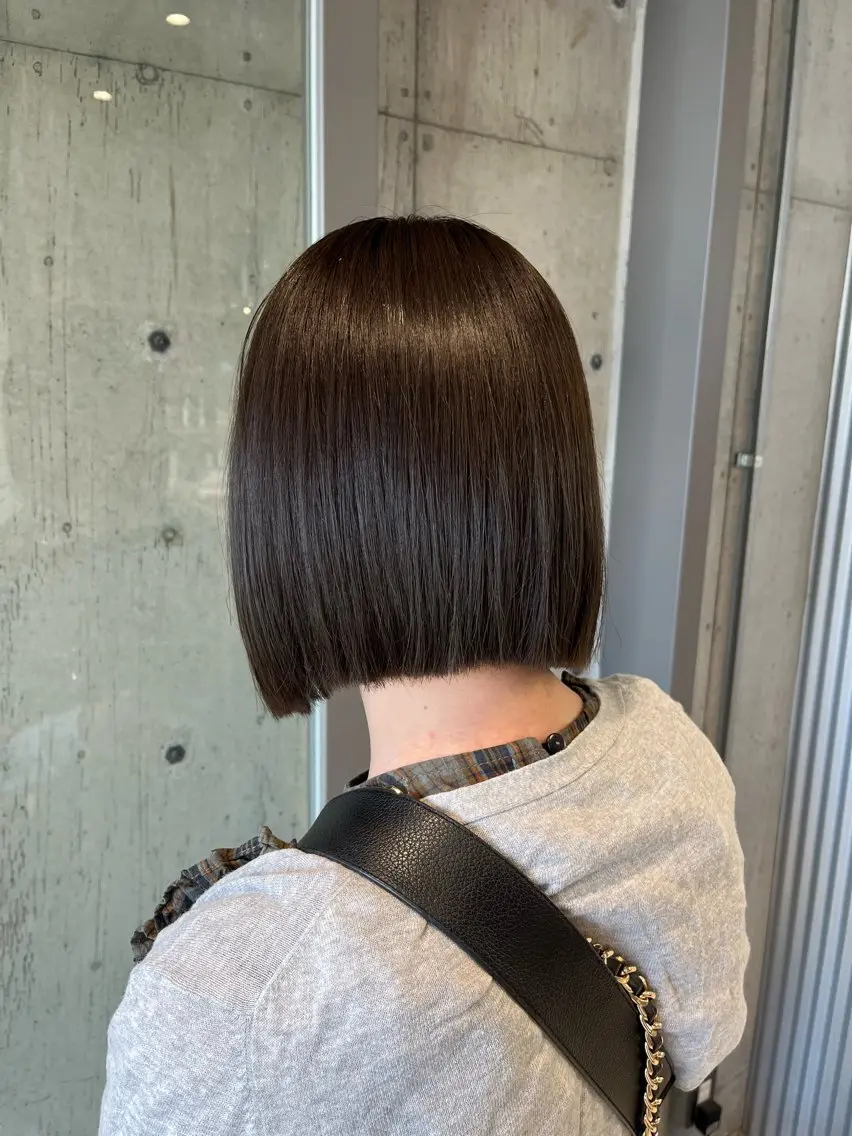 📸メンテナンスカット+透明感艶カラー+トリートメントの写真