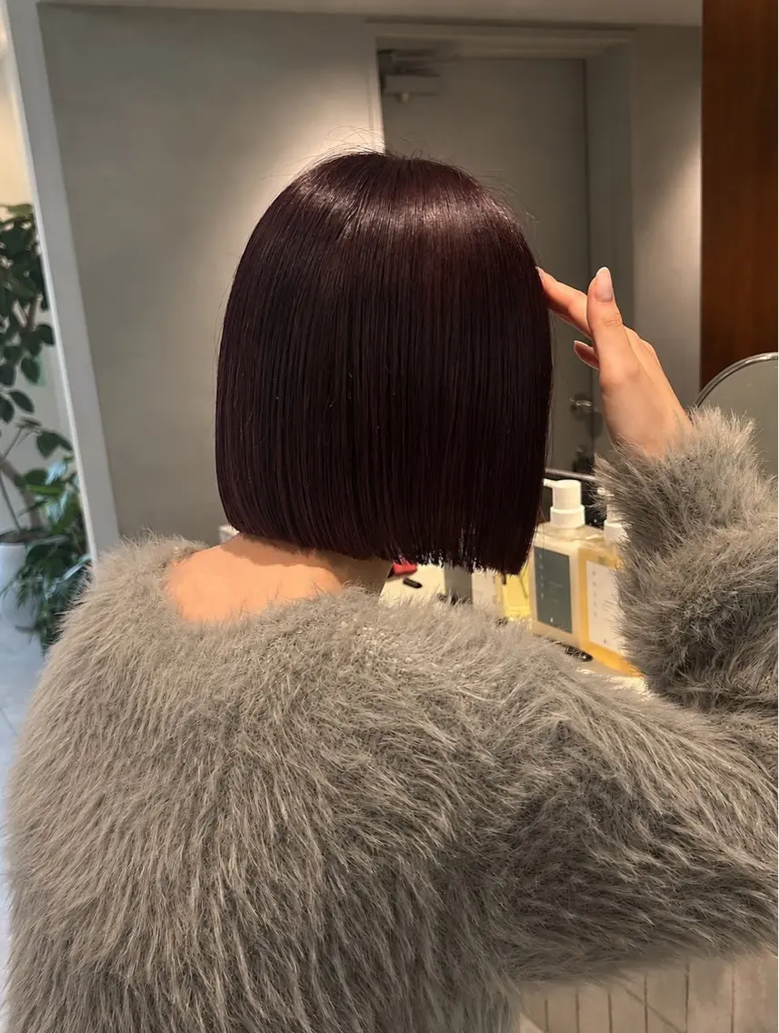 ショート ぱつっとボブ/ ボブ特化/タッセルのヘアスタイル