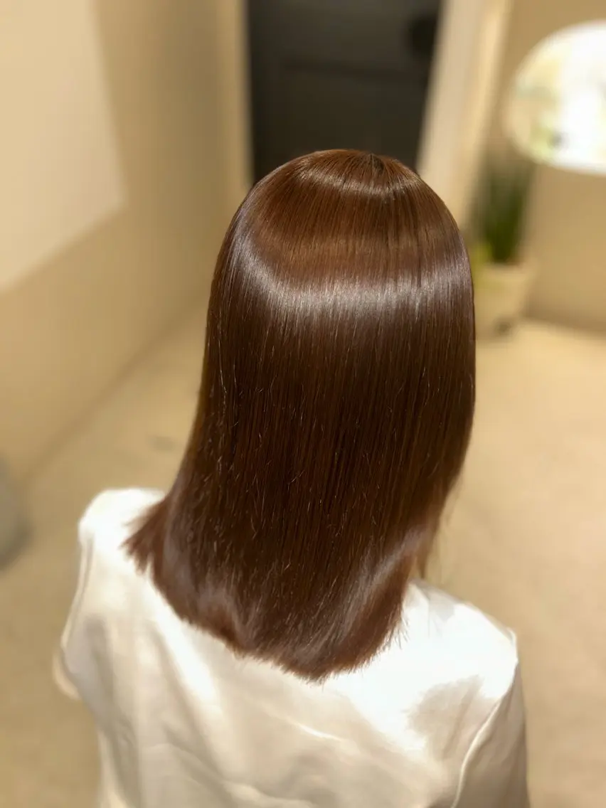ミディアム 縮毛矯正 Bonheur銀座/ Kiranaのヘアスタイル