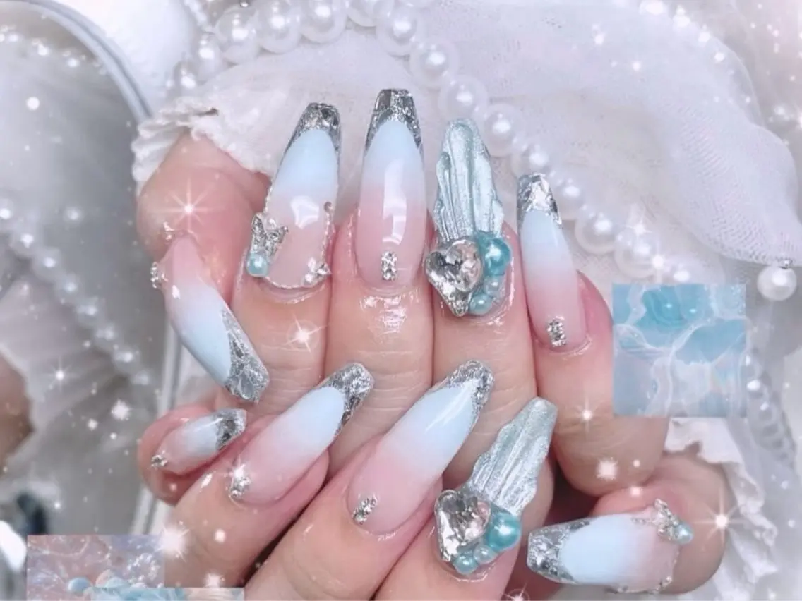 ネイル クリアネイル 長さ出し 持ち込み ハンドネイル yu naのネイルデザイン
