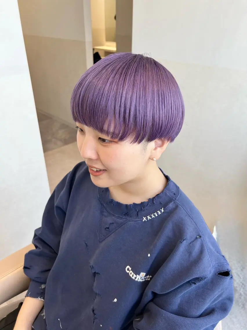 ショート カラー パープルカラー 🍇おぐら めぐみ🍇のヘアスタイル