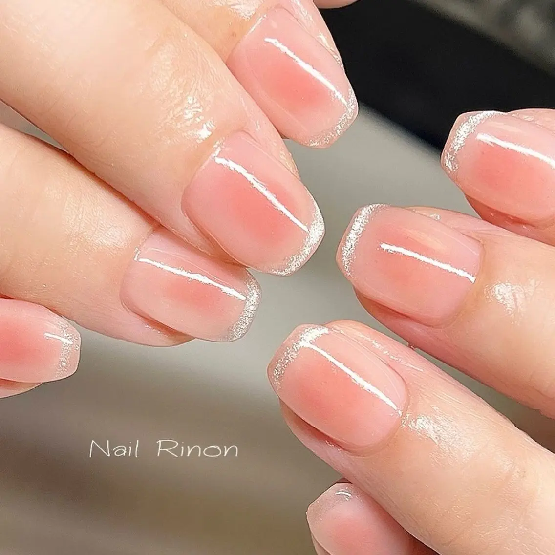 ネイル チークネイル フレンチネイル マグネットネイル ハンドネイル Nail Rinonのネイルデザイン