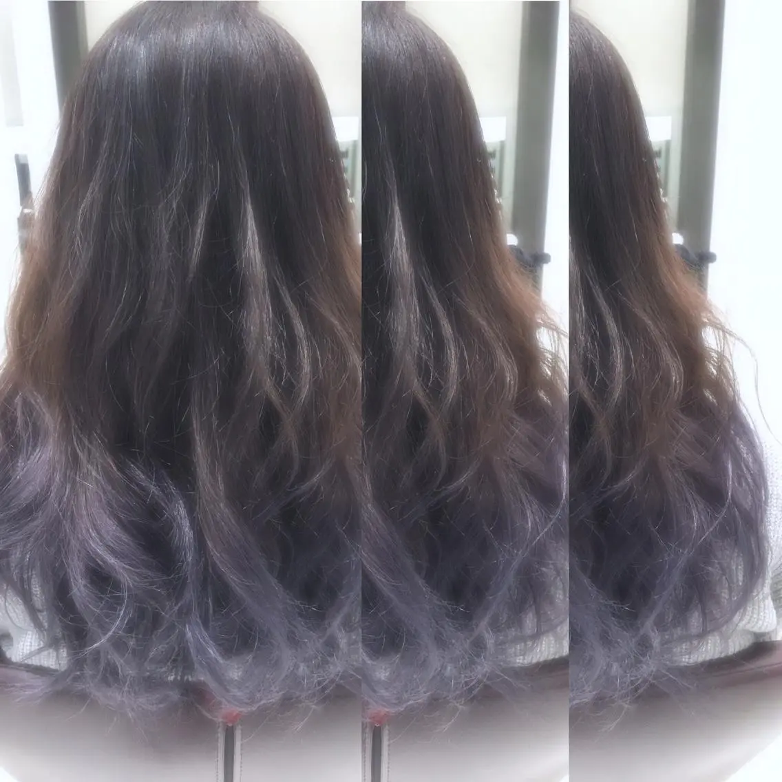 ロング カラー アッシュ ブリーチ グラデーションカラー ラベンダーカラー ラベンダーアッシュ 河上 雅俊のヘアスタイル