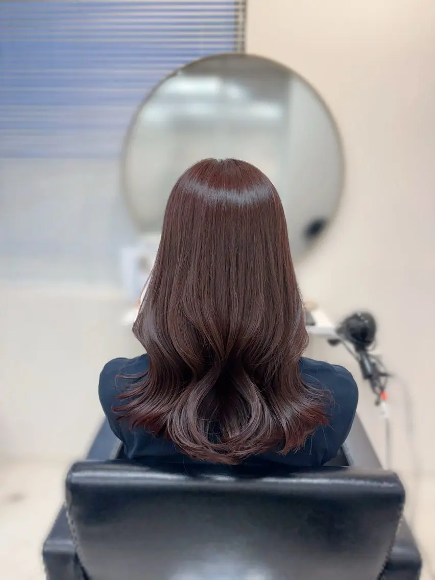 セミロング カット ヘアカラー トリートメント 𝜗𝜚cocoro 韓国𝜗𝜚のヘアスタイル