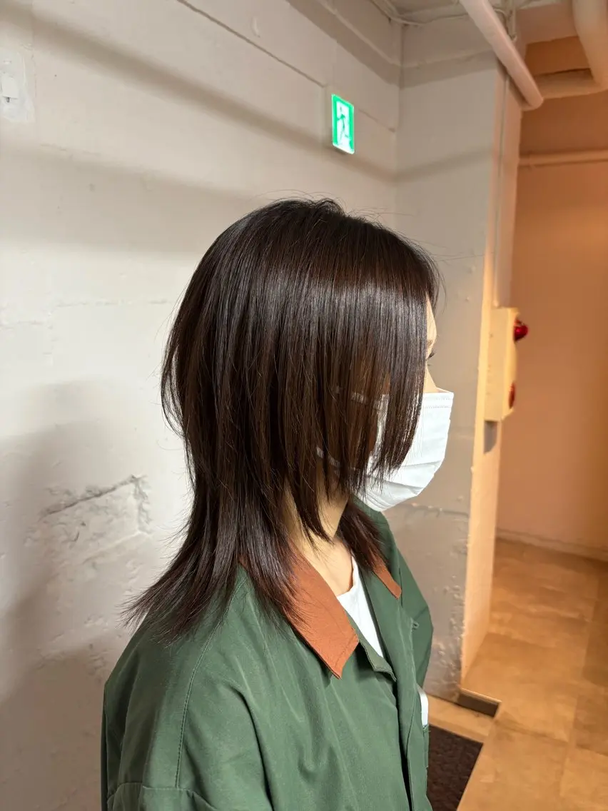 ミディアム カット tokute 中野真咲🐺のヘアスタイル