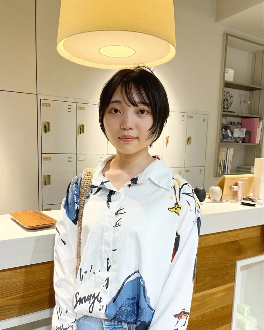 ショート ショートヘア ウルフカット かわい りほのヘアスタイル